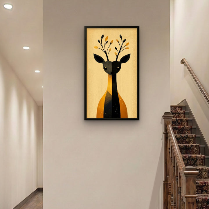 Golden Forest Deer Canvas