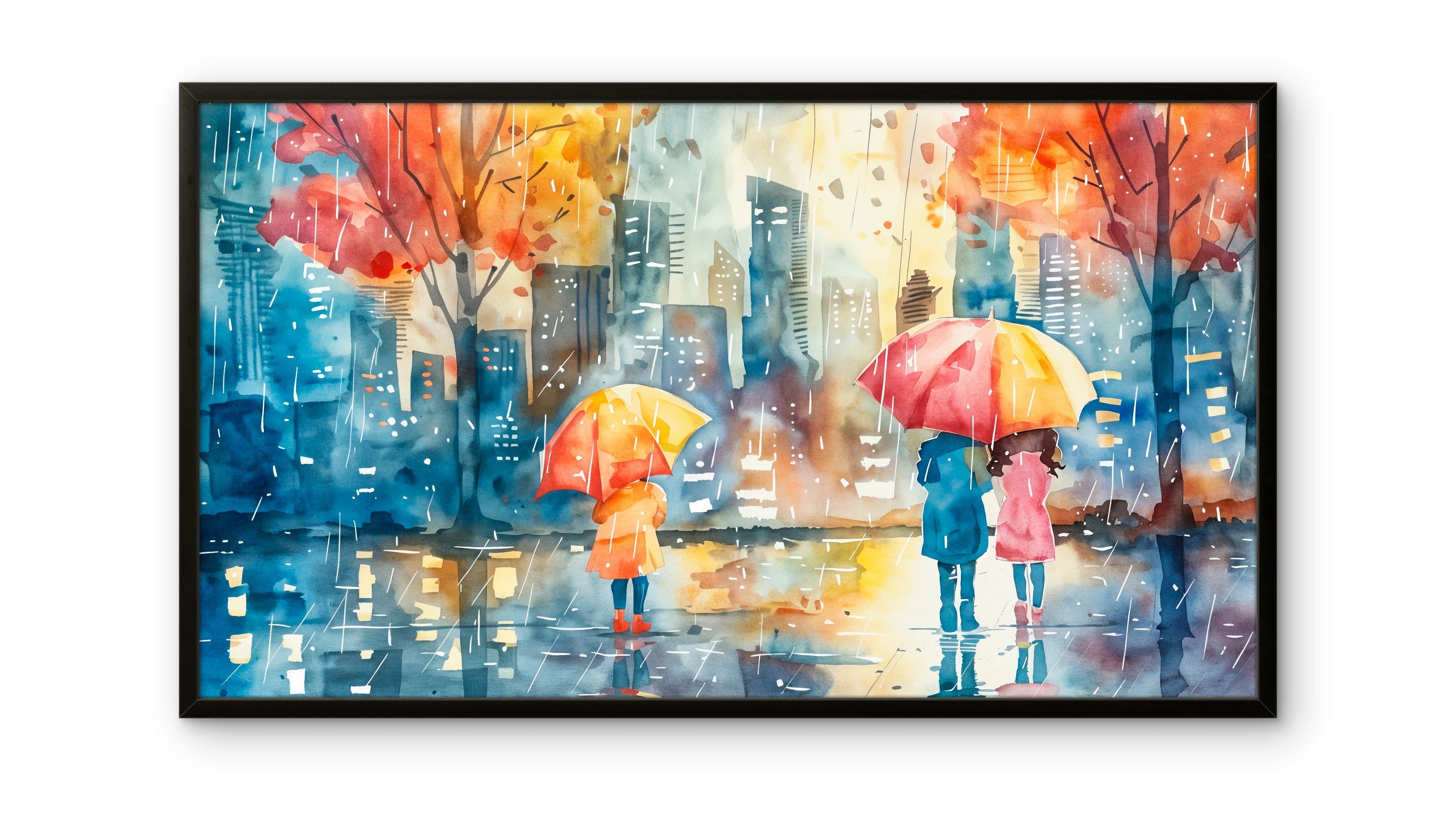 Waterpaint Rainy Abstract - Frugal Carts