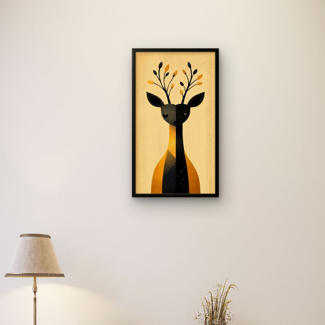 Golden Forest Deer Canvas