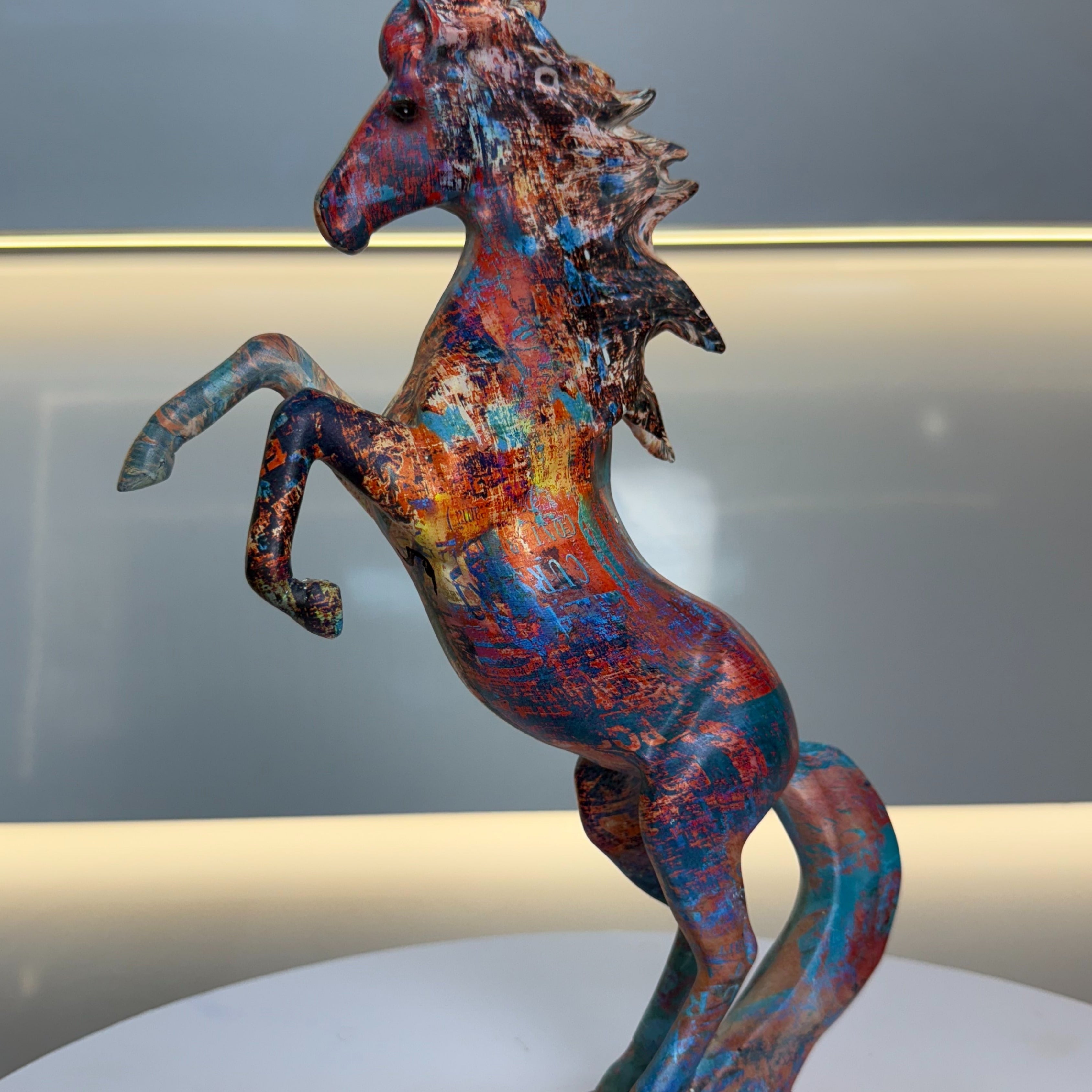 Colorful Jumping Horse Showpeice