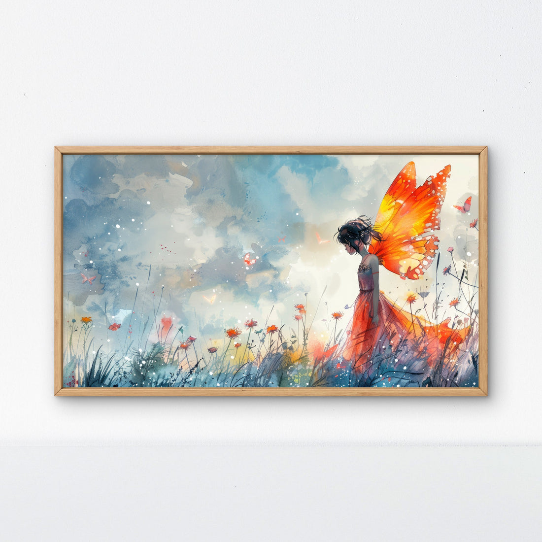 Sad Butterfly Girl Art - Frugal Carts