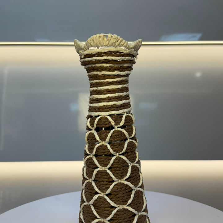 Brown & Golden Jute strip Pot