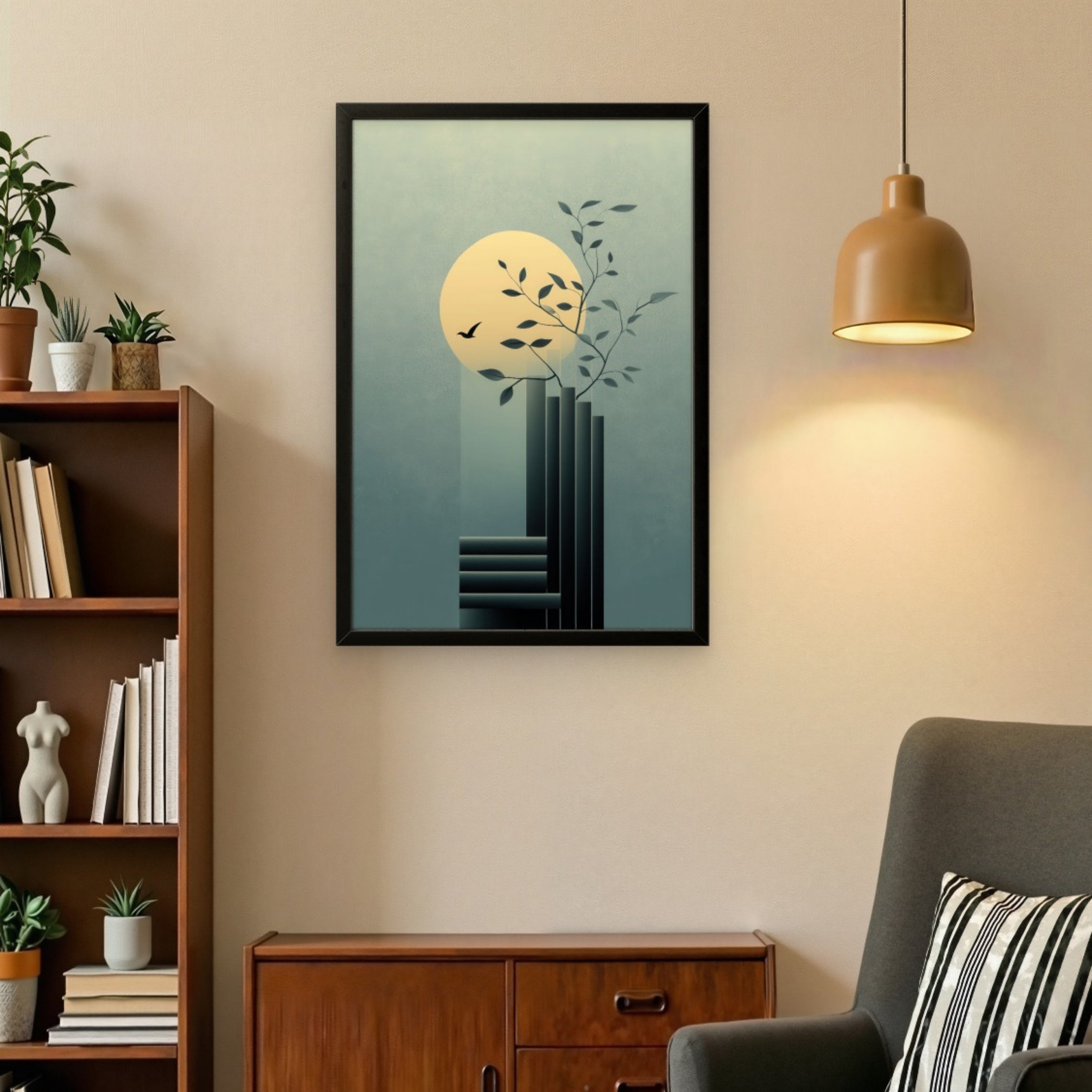 Moonlight Lunar calm Serenity Canvas