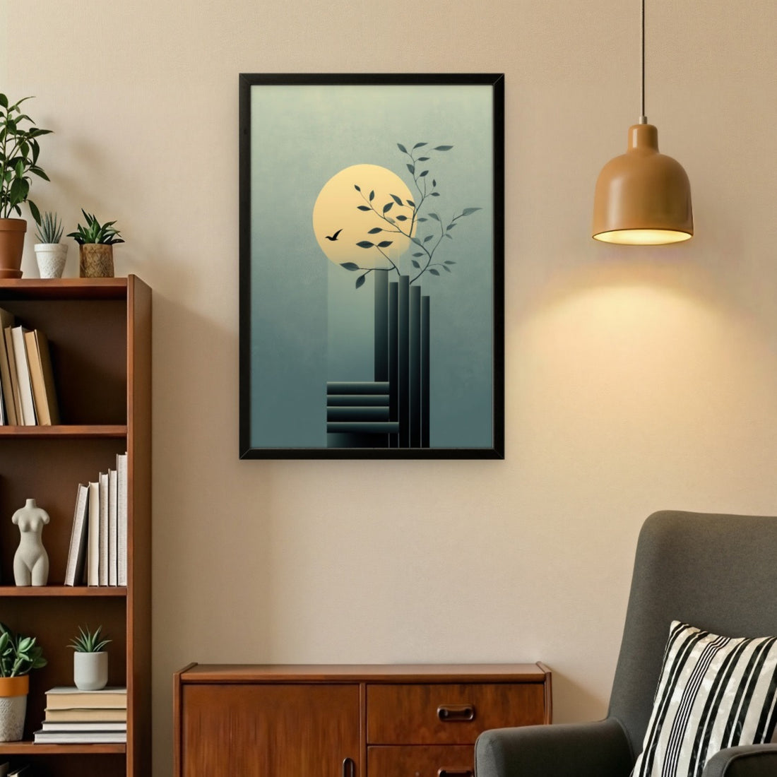 Moonlight Lunar calm Serenity Canvas