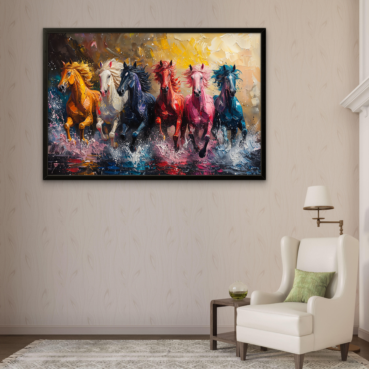 Running Rainbow Horses