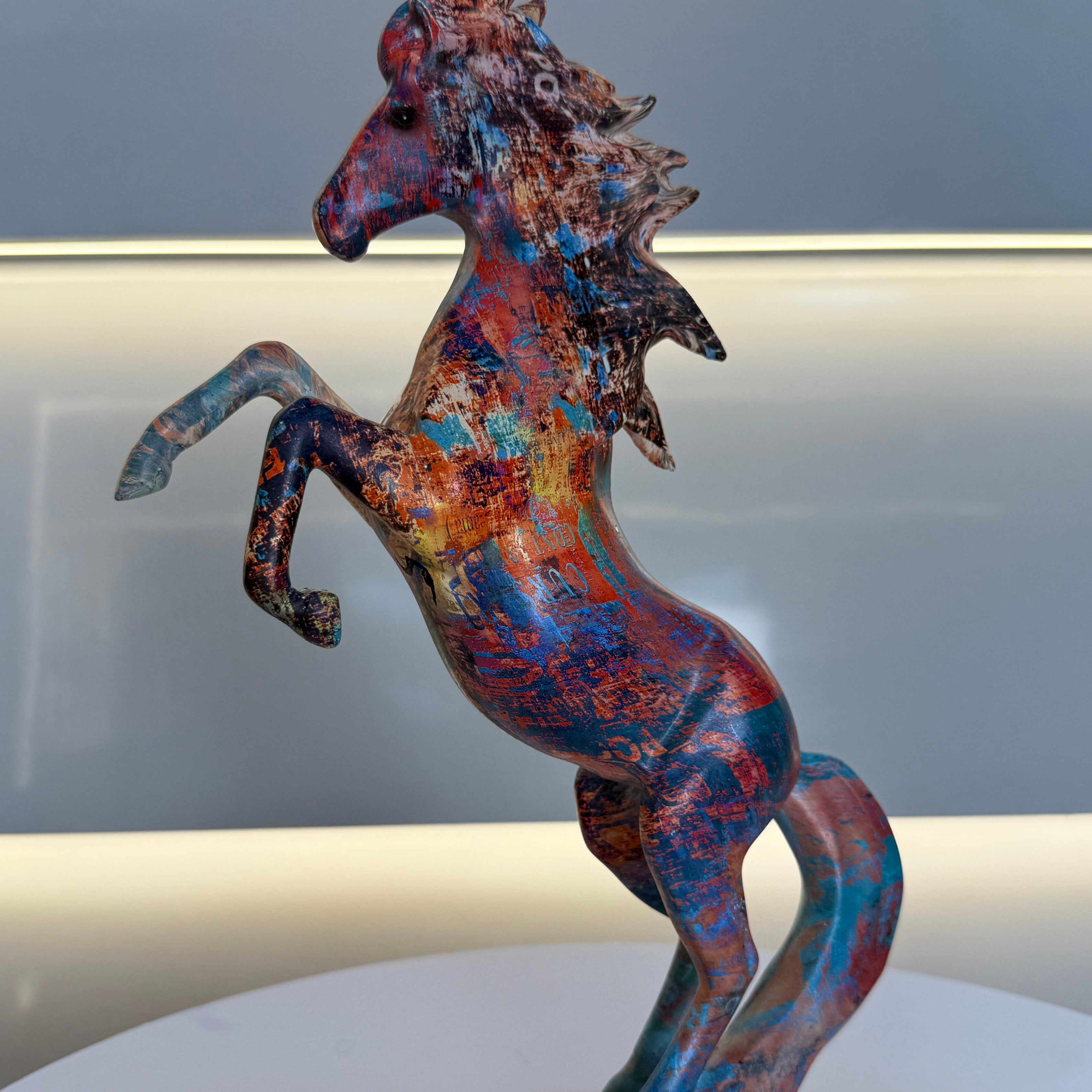 Colorful Jumping Horse Showpeice
