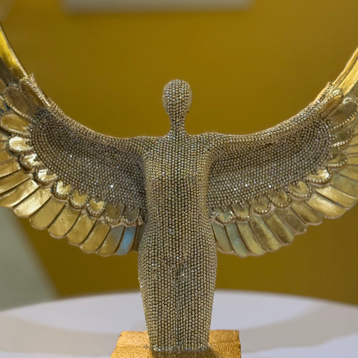 Golden Angel Wings Sculpture