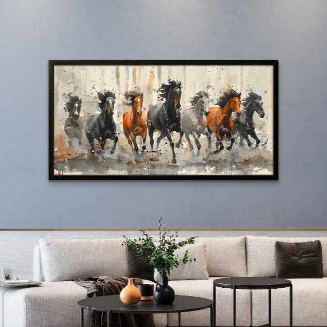 Abstract Art of Running Horses