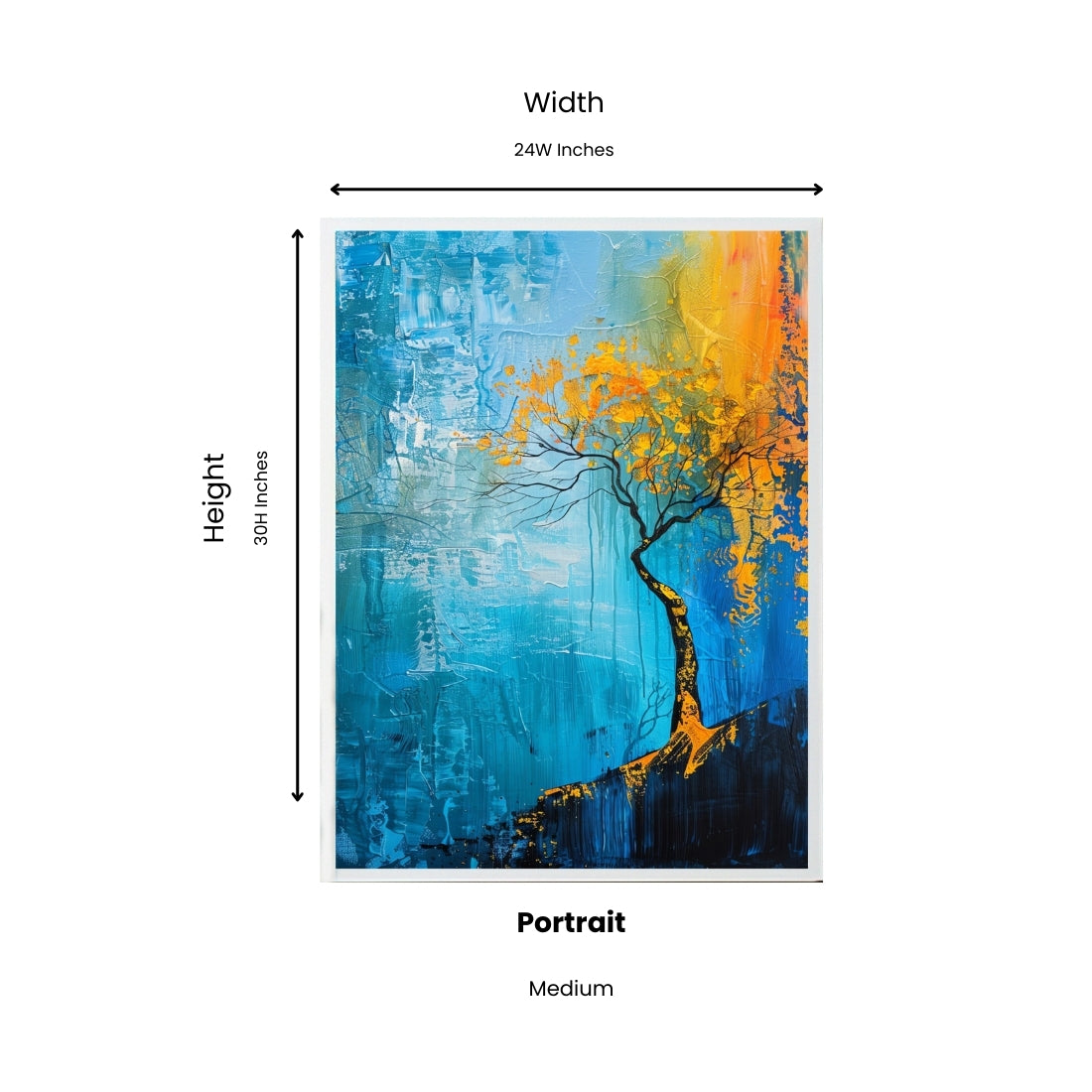 Beautiful Yellow Tree Art