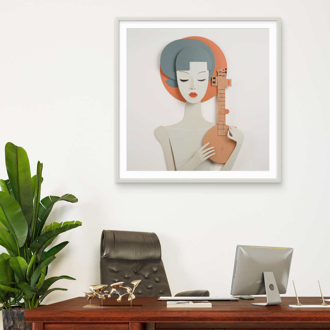 Musician Girl Modern Art