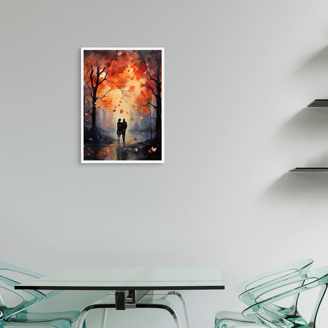 Couple Walking Art Portrait