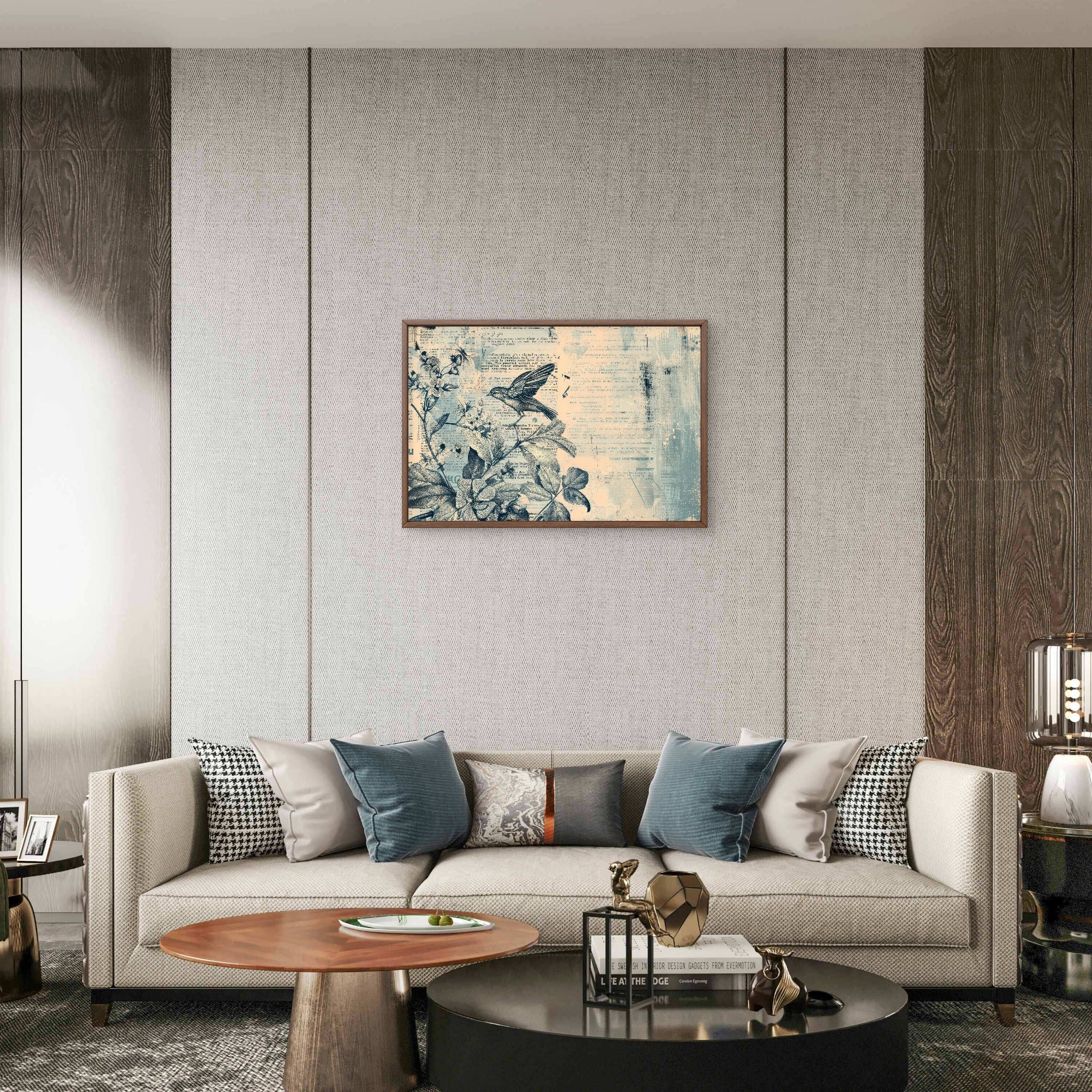 Vinatge Paper Art with Bird