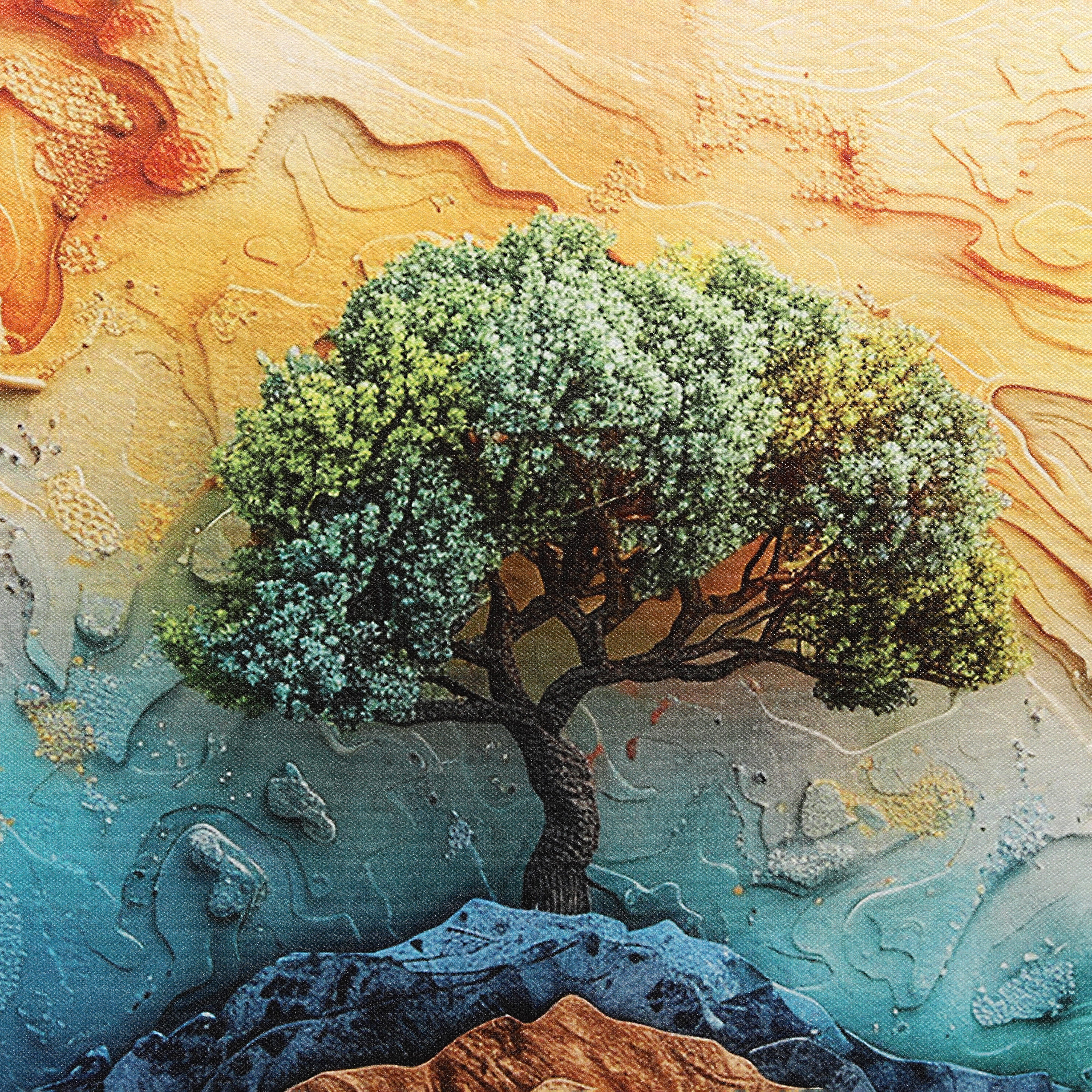 Real Feel Abstract Tree art Luxury Painting on Canvas