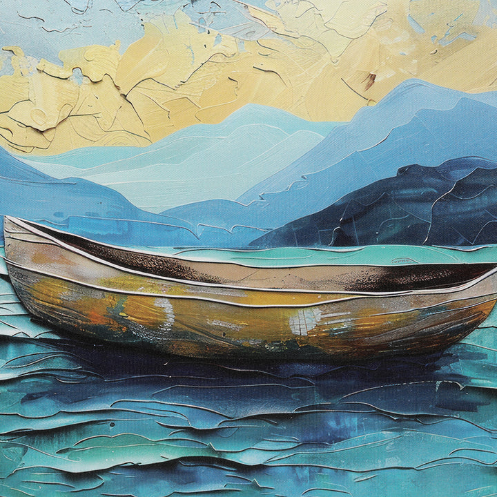 Elite Boat art Painting on Canvas