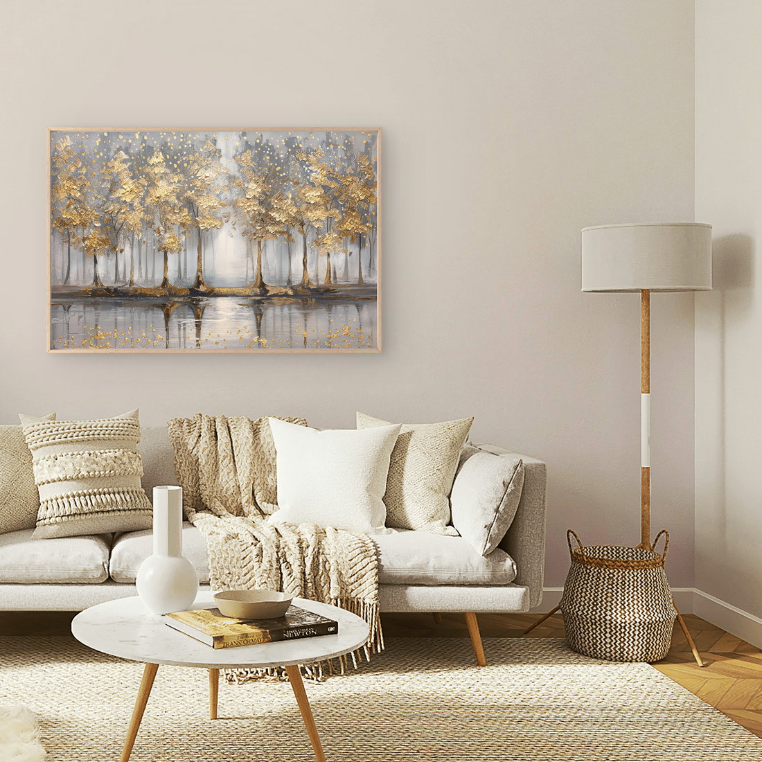 Lake side Trees Abstract