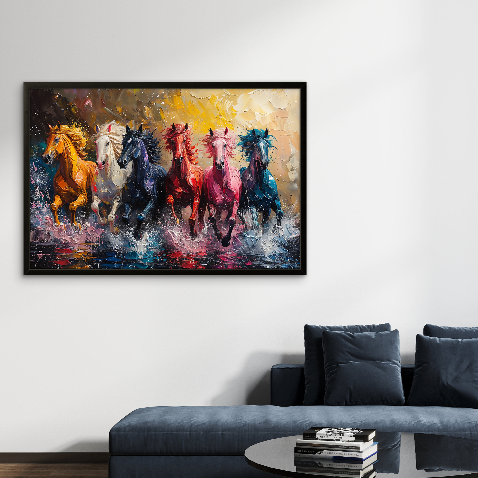 Running Rainbow Horses