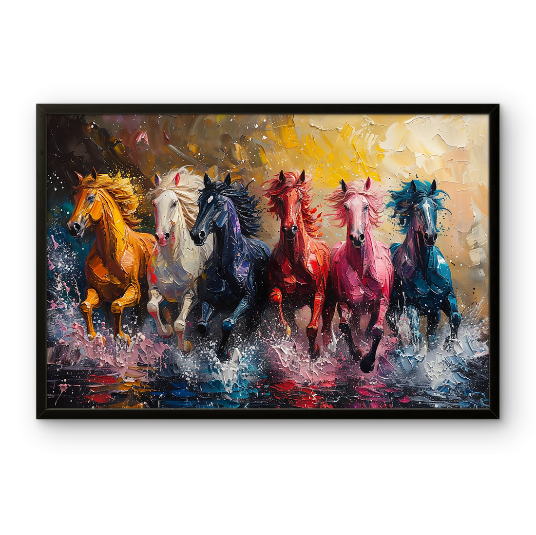 Running Rainbow Horses