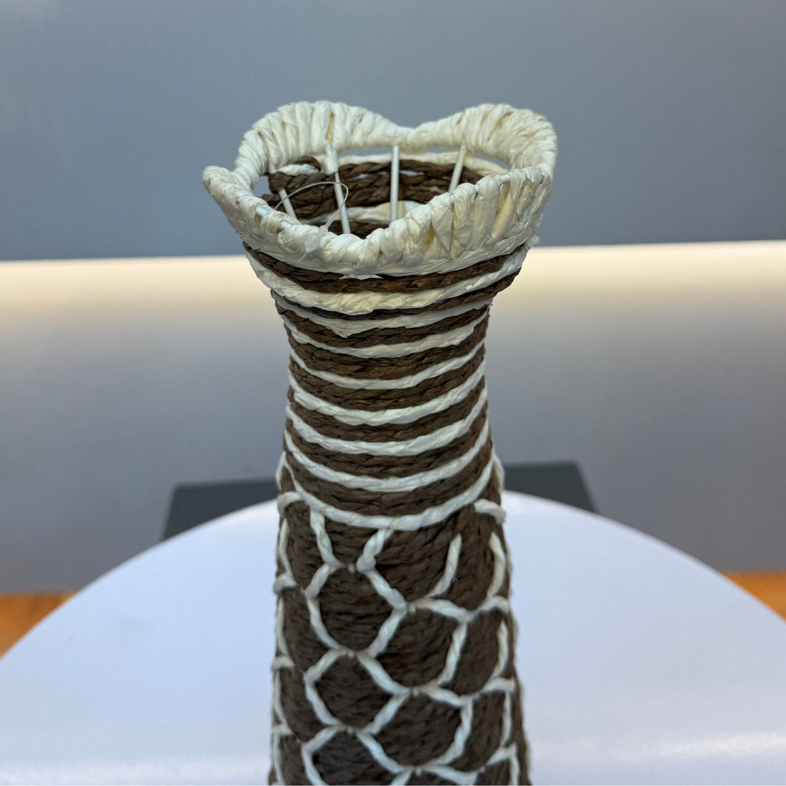 Brown & Golden Jute strip Pot