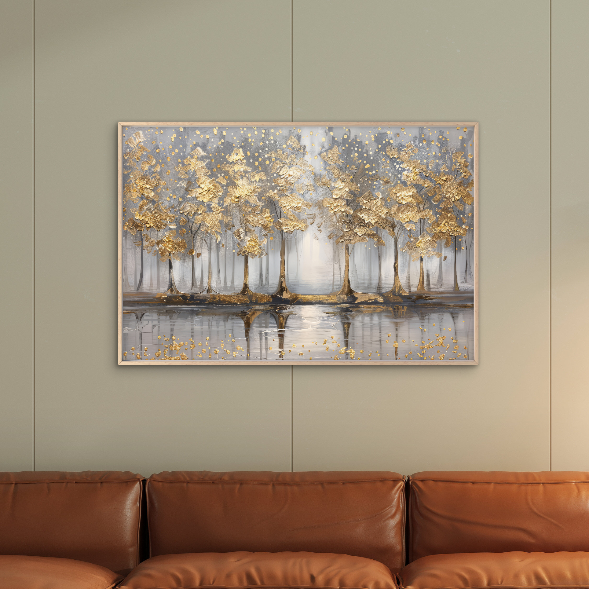 Lake side Trees Abstract