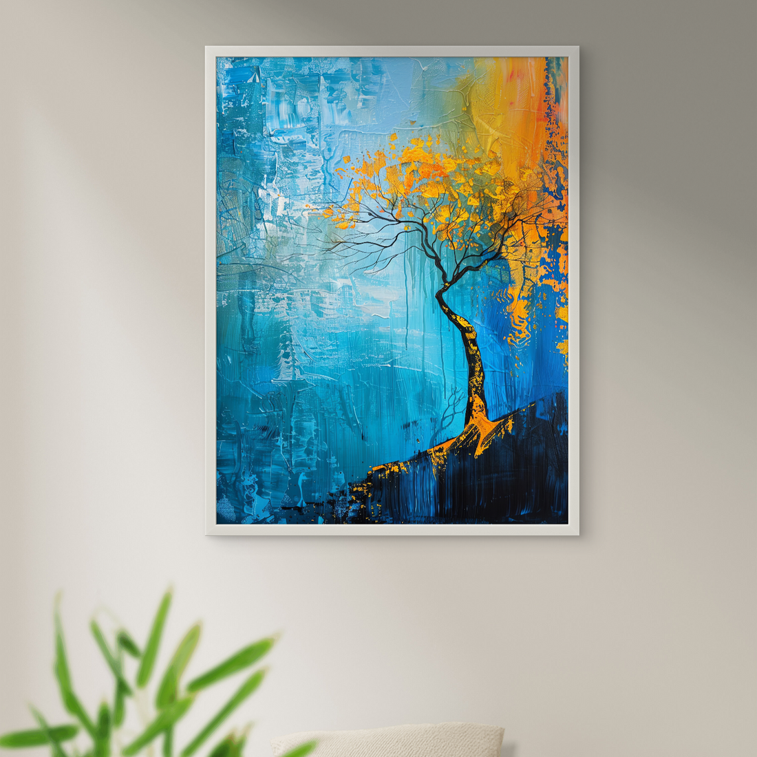 Beautiful Yellow Tree Art