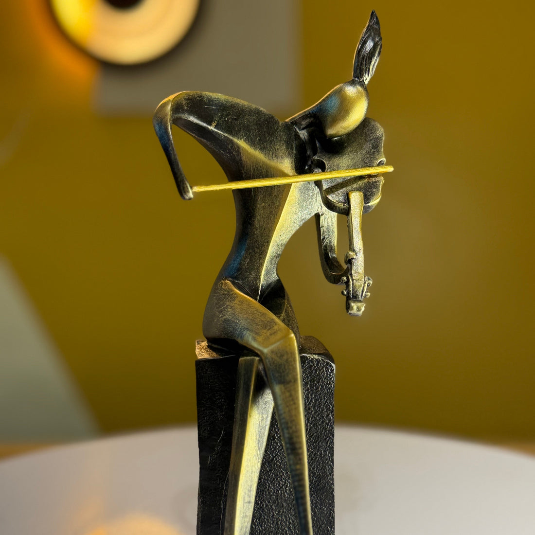 Clay Golden Finish Violin Man