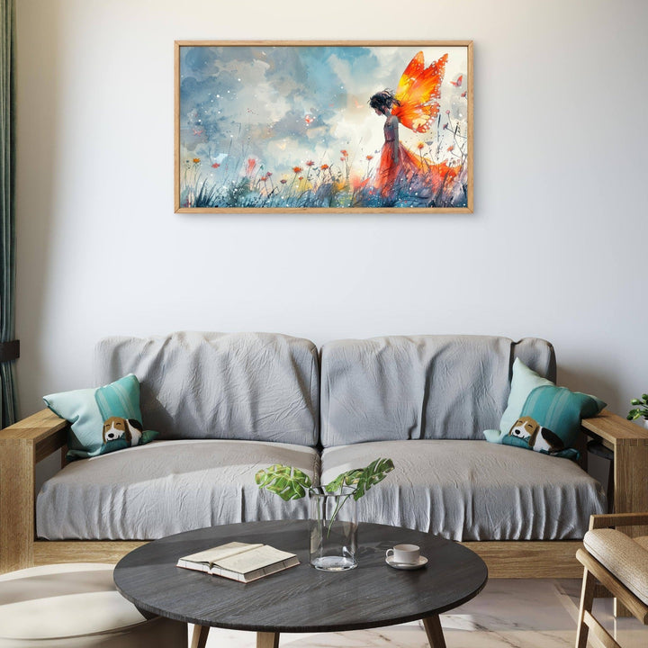 Sad Butterfly Girl Art