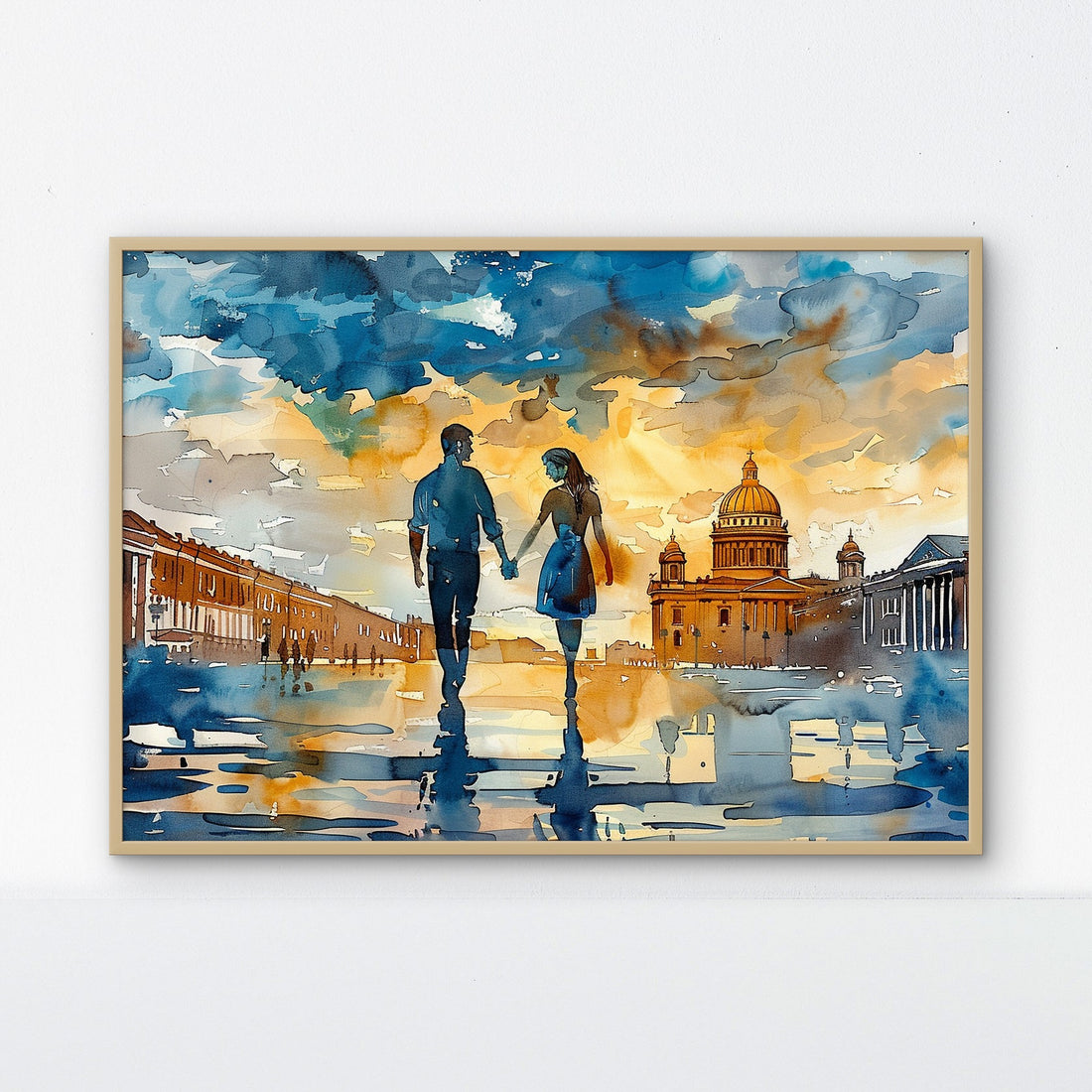 Couple Holding Hand in the City