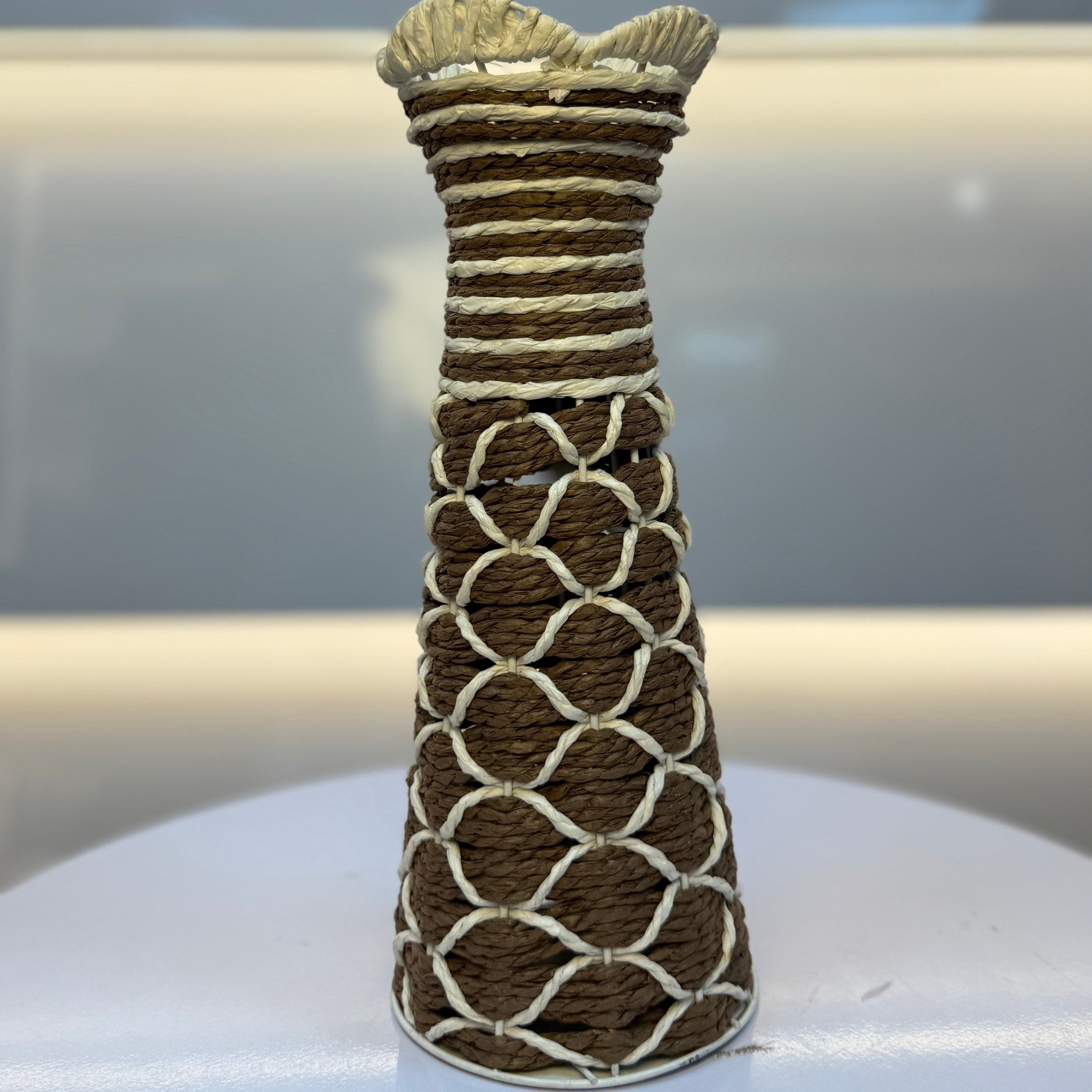 Brown & Golden Jute strip Pot