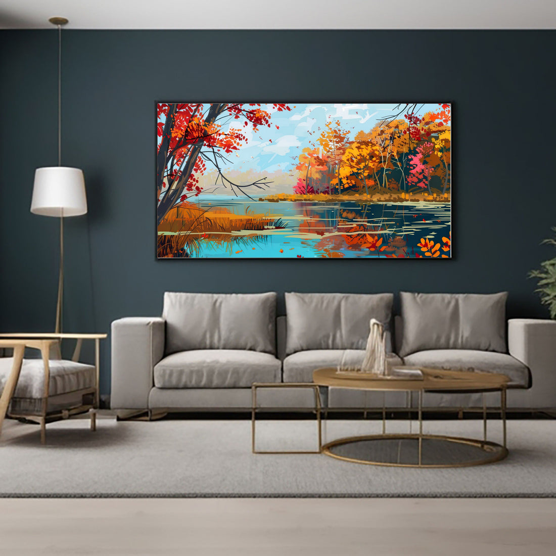 Autumn Forest Lake Art