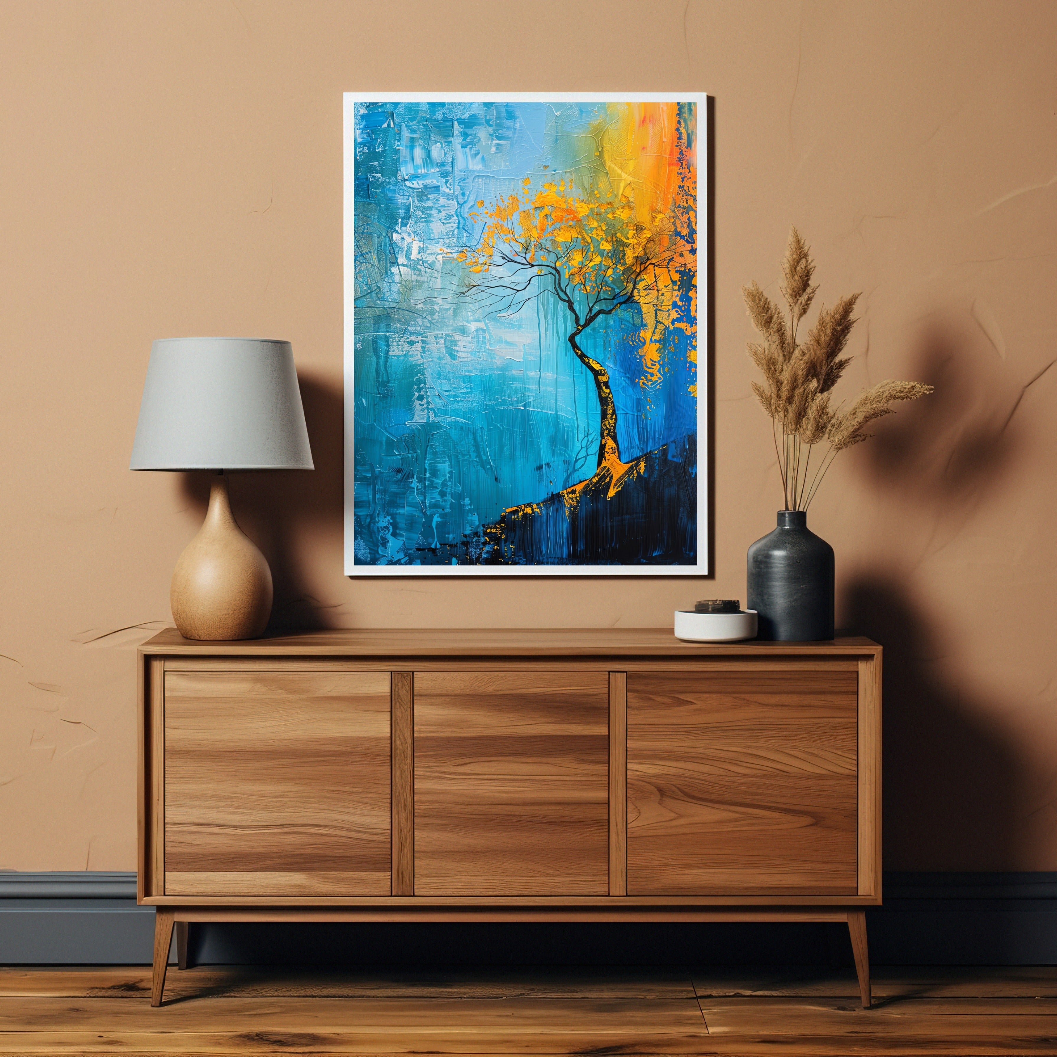 Beautiful Yellow Tree Art