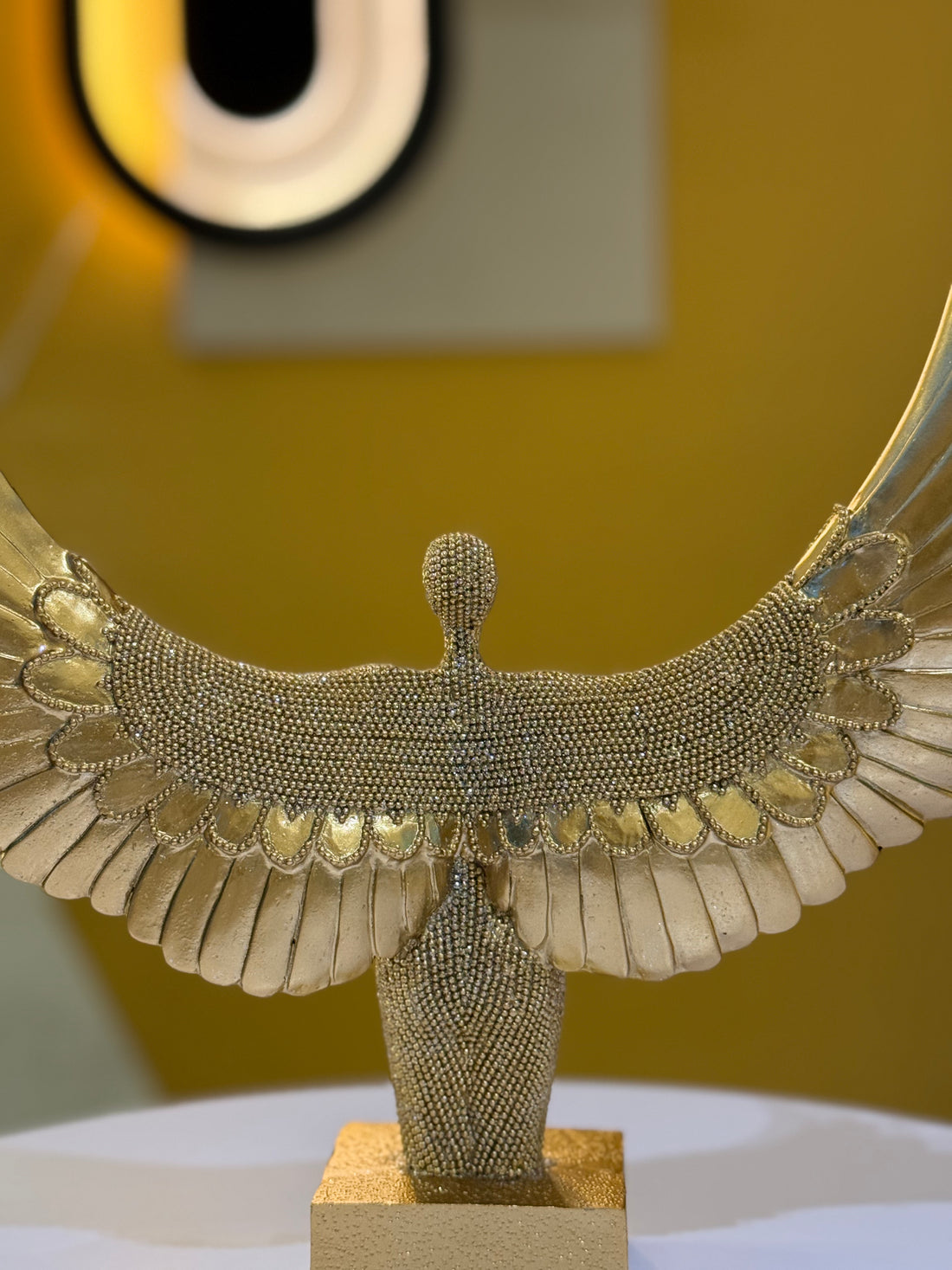Golden Angel Wings Sculpture