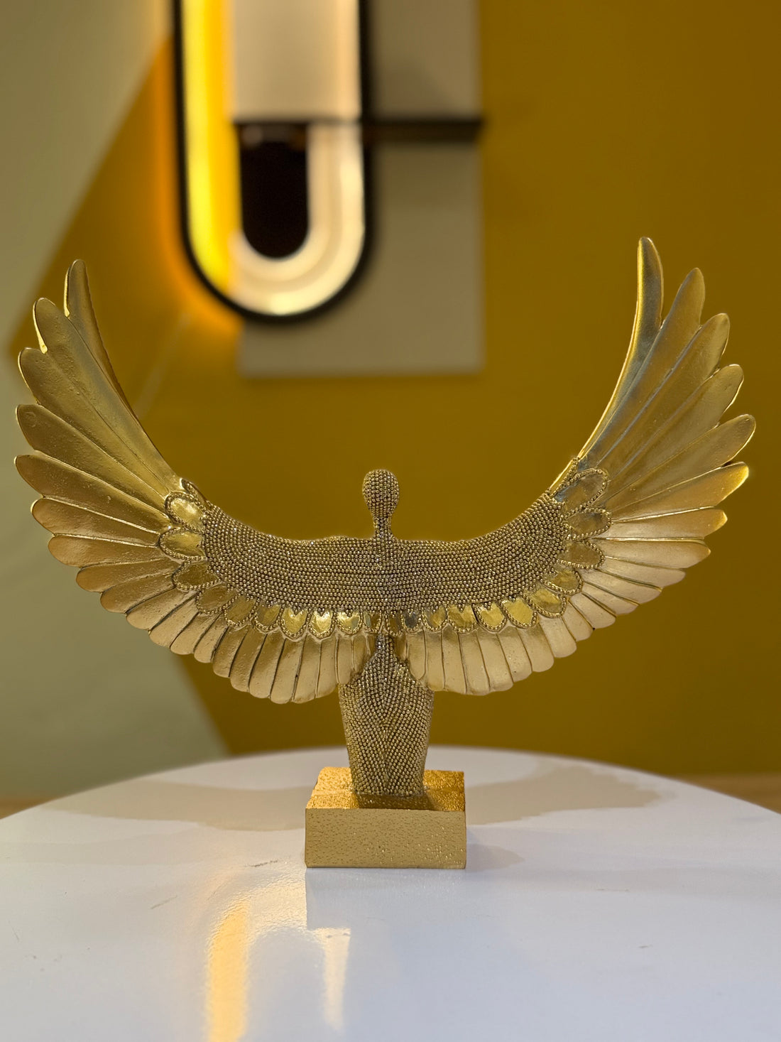 Golden Angel Wings Sculpture