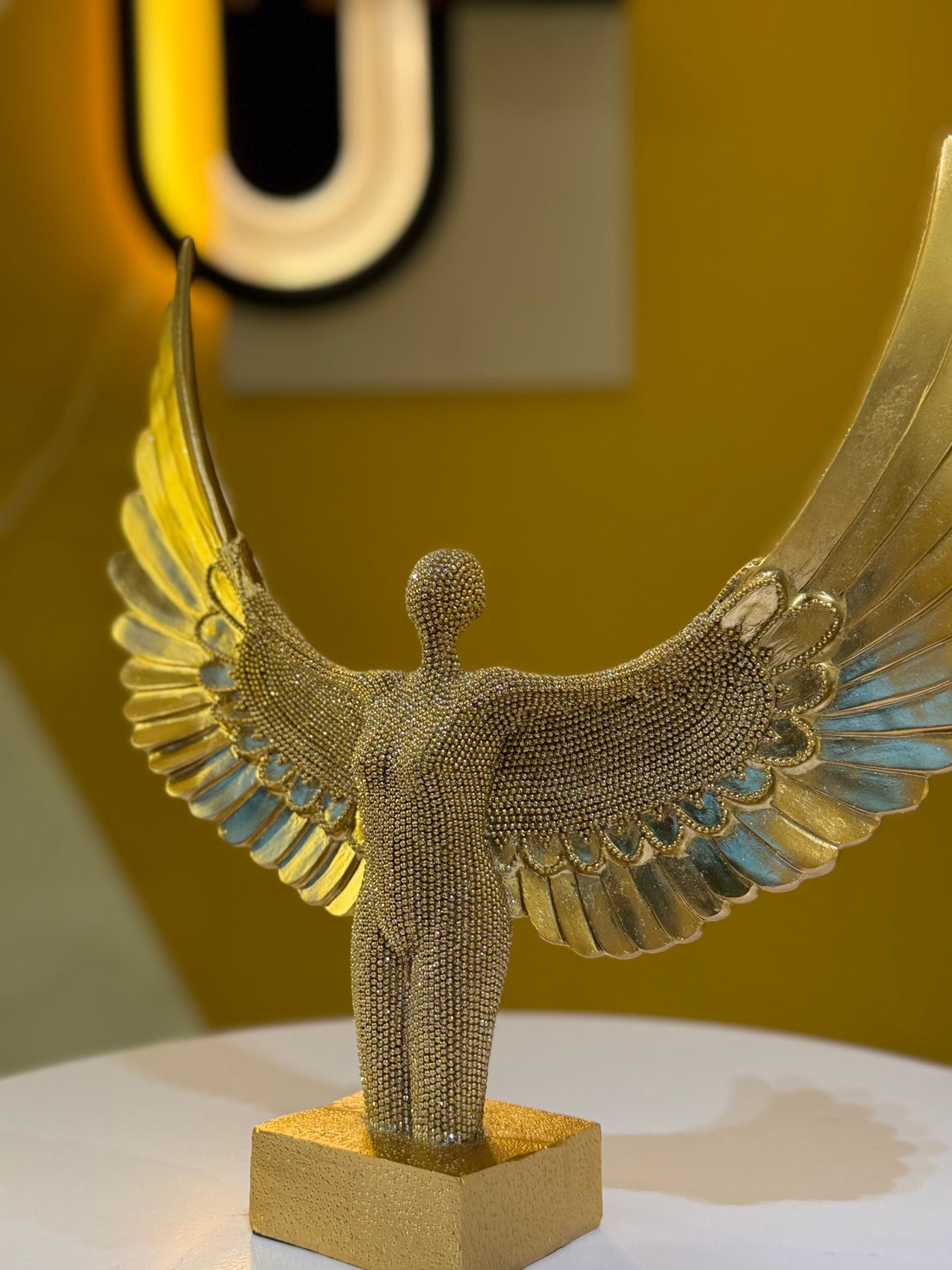 Golden Angel Wings Sculpture