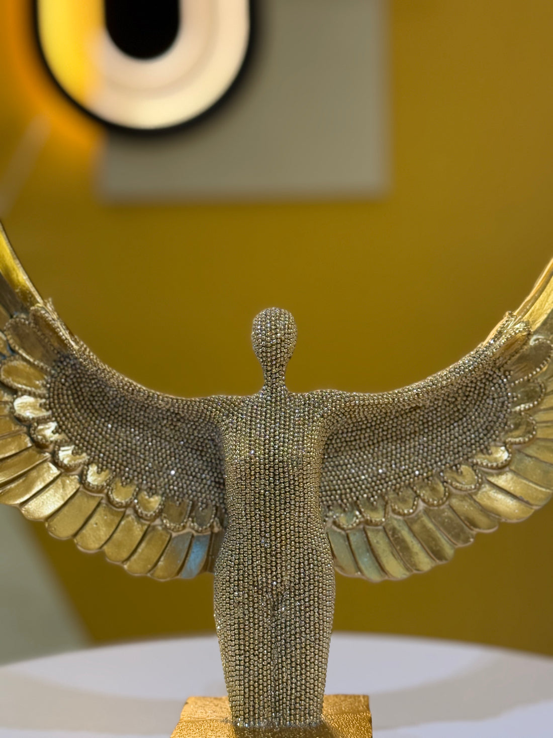 Golden Angel Wings Sculpture