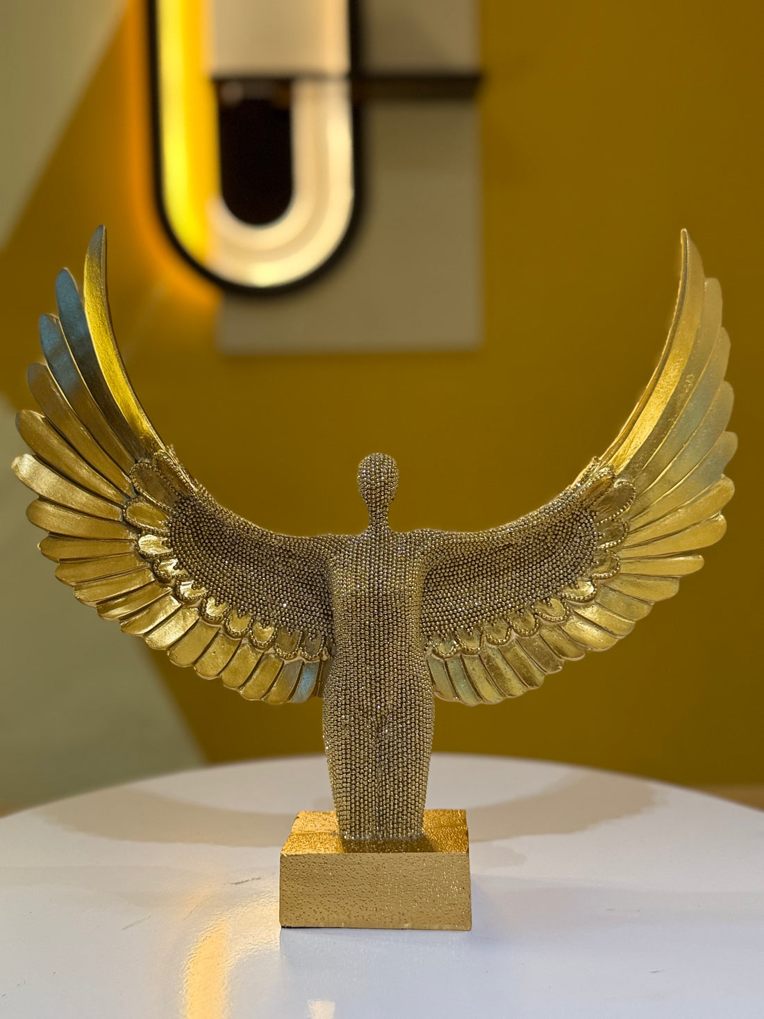 Golden Angel Wings Sculpture