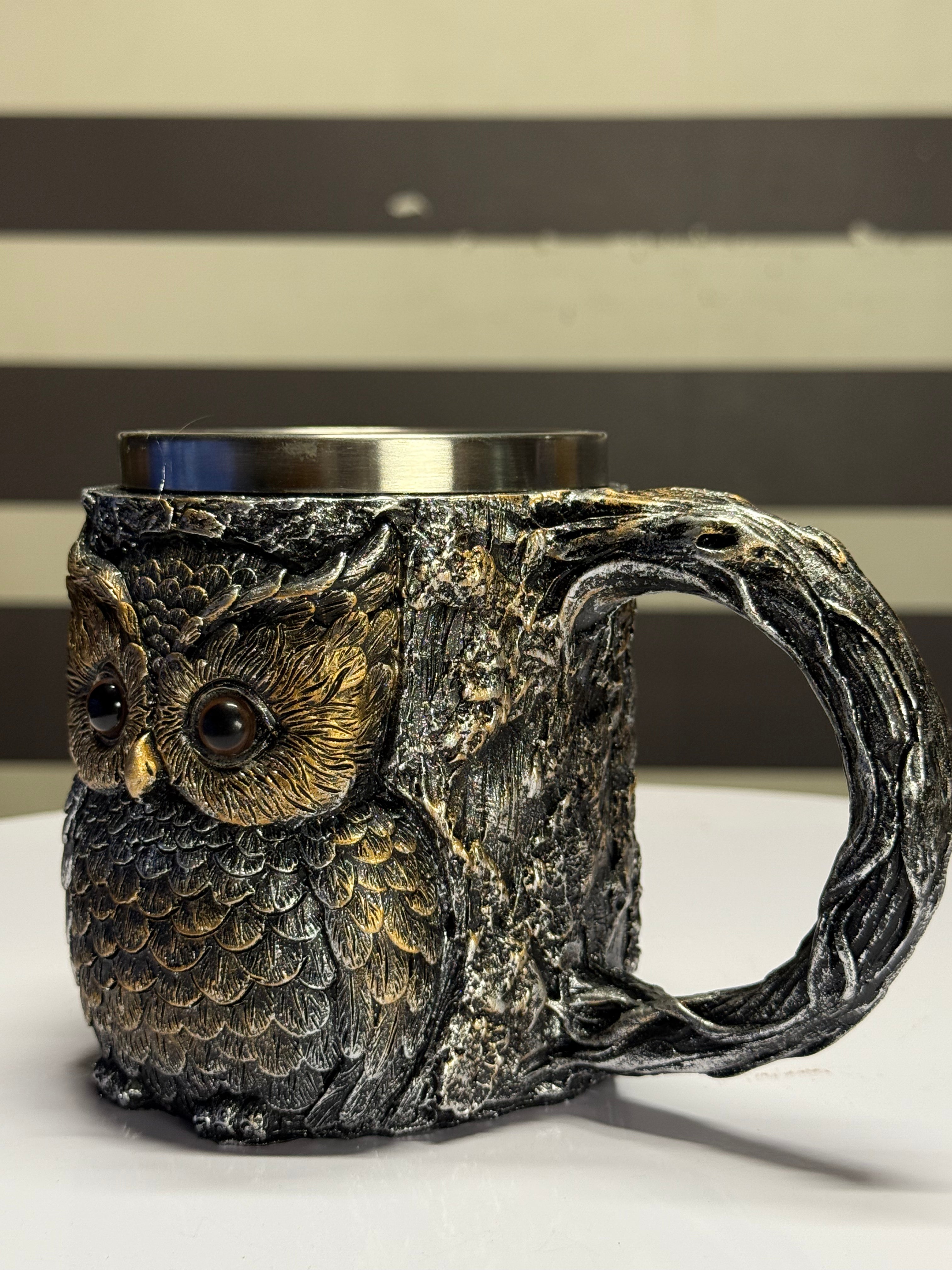 3D Owl Vintage Mug