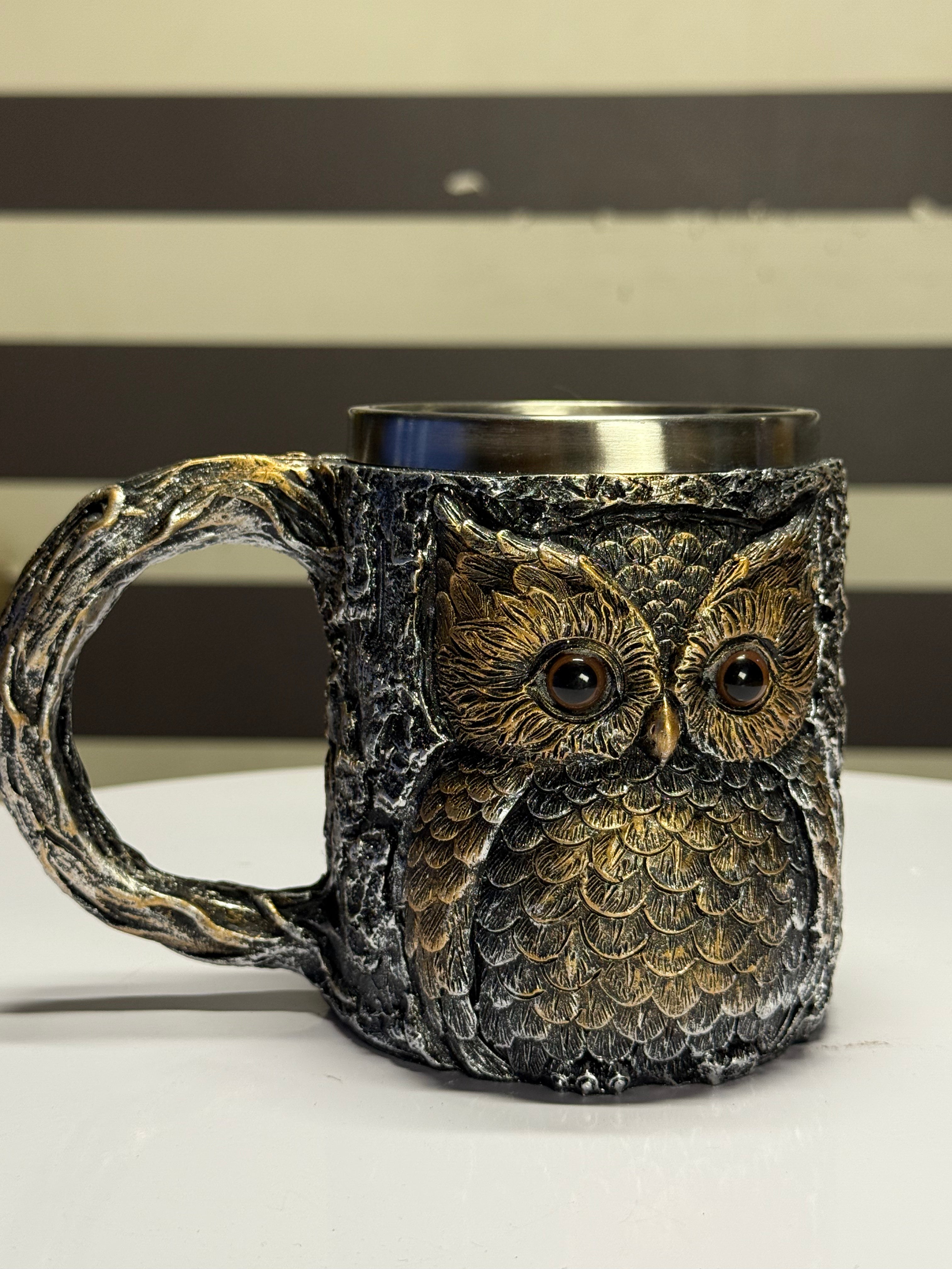 3D Owl Vintage Mug