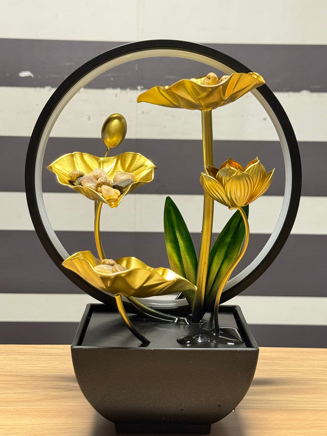 Golden Lotus Leaf Home Decor