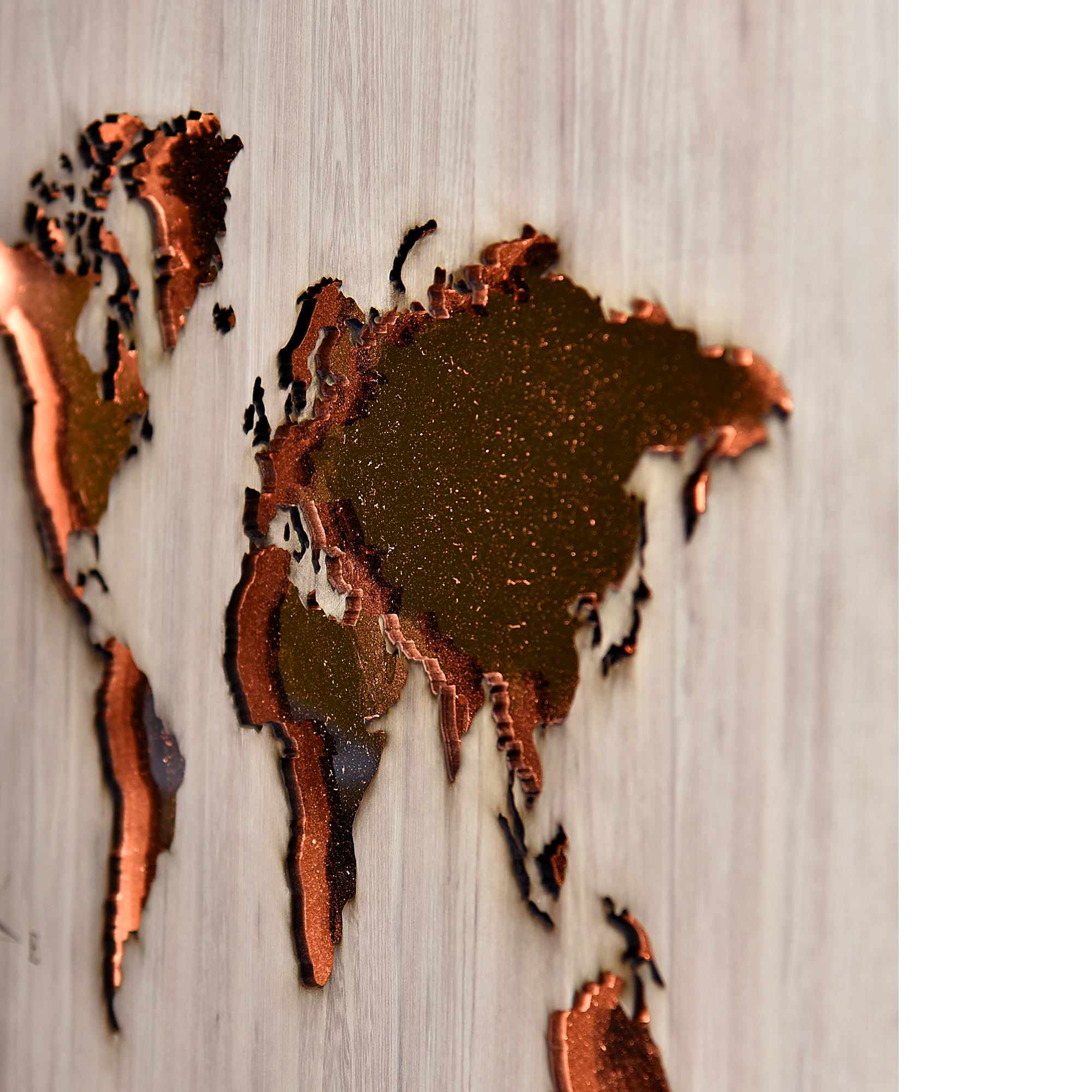 Elegant 3D World Map Lit