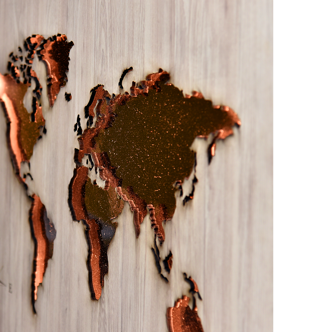 Elegant 3D World Map Lit