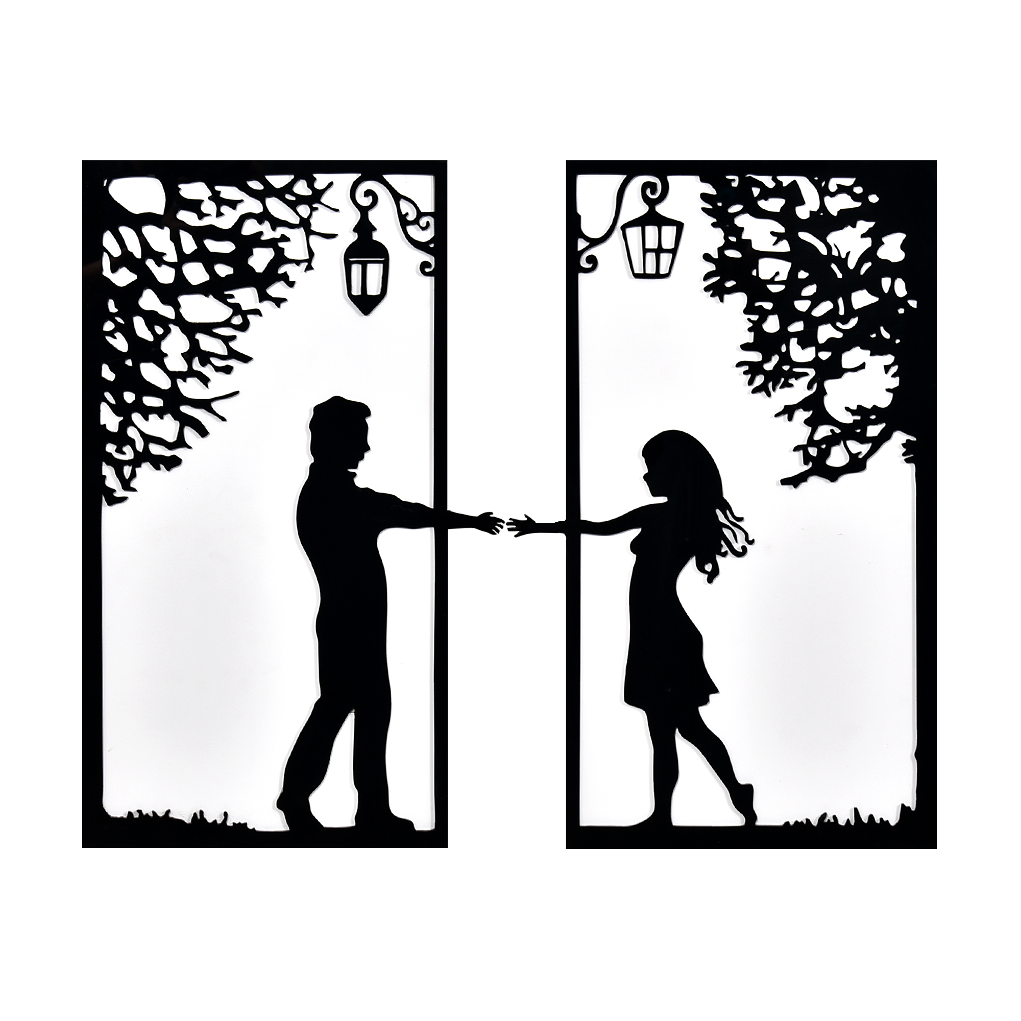 Set of 2 3D Couple Acrylic Art