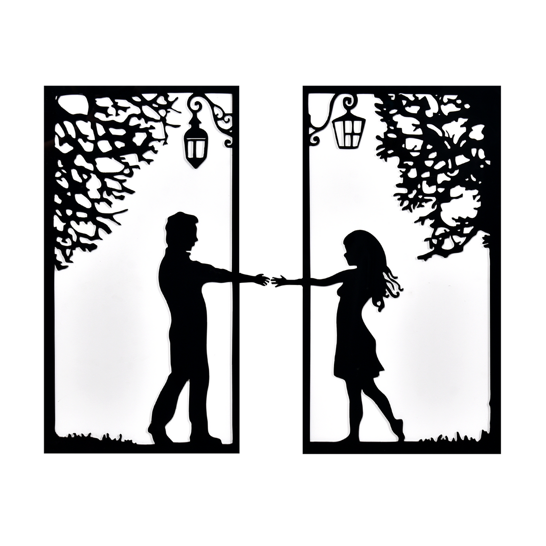 Set of 2 3D Couple Acrylic Art