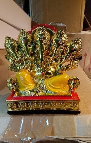 Golden  Panch Mukhi Ganesha