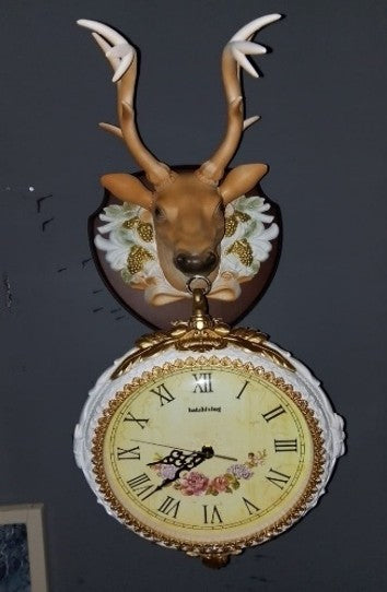 Colourful Rain Deer Wall Clock