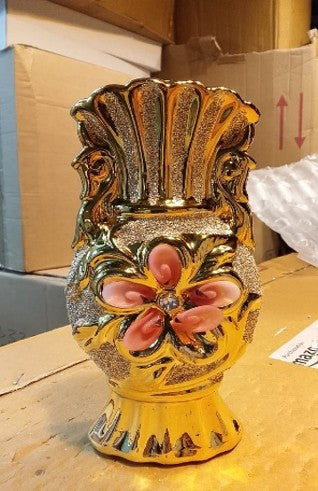 Golden Coated Ceramic Vase