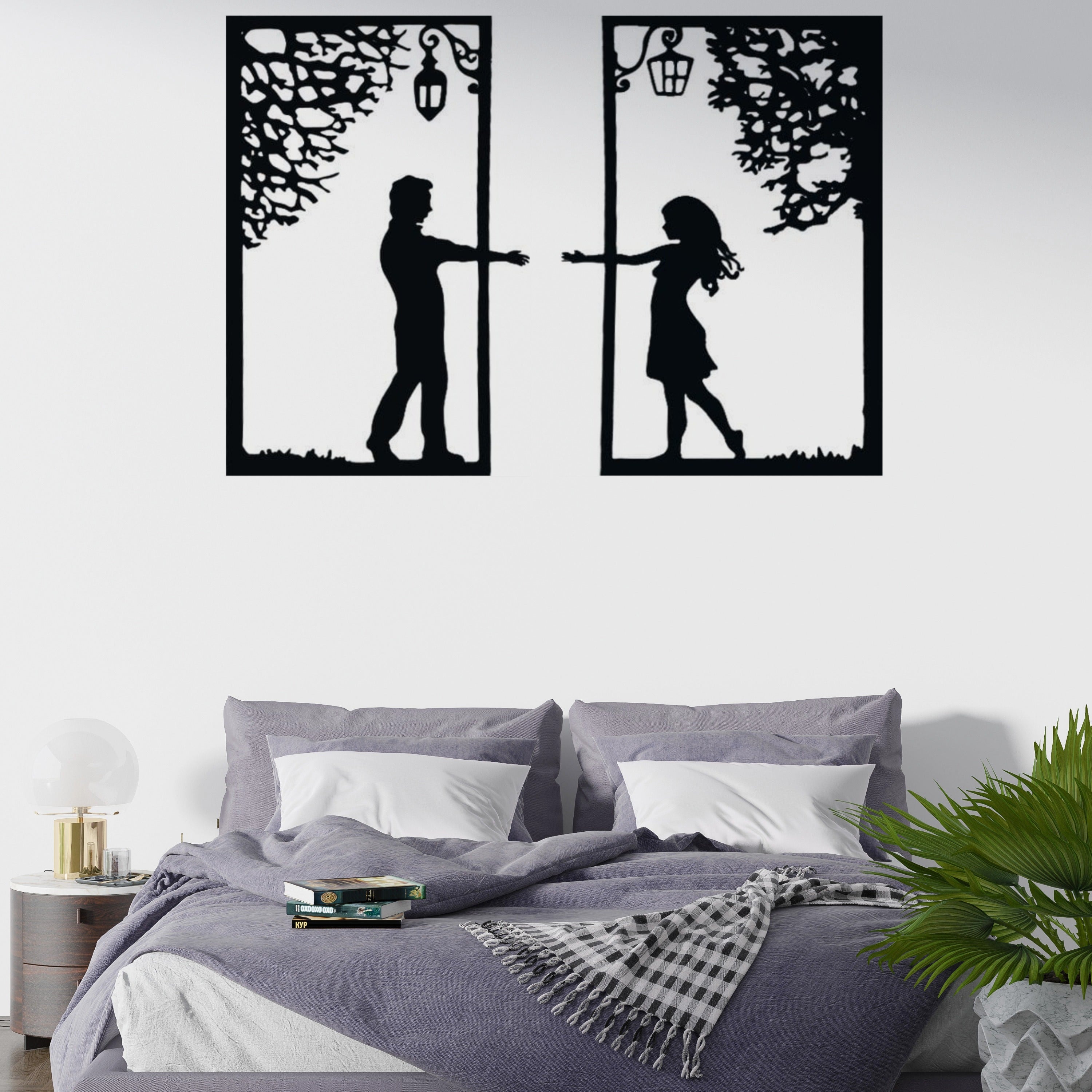 Set of 2 3D Couple Acrylic Art