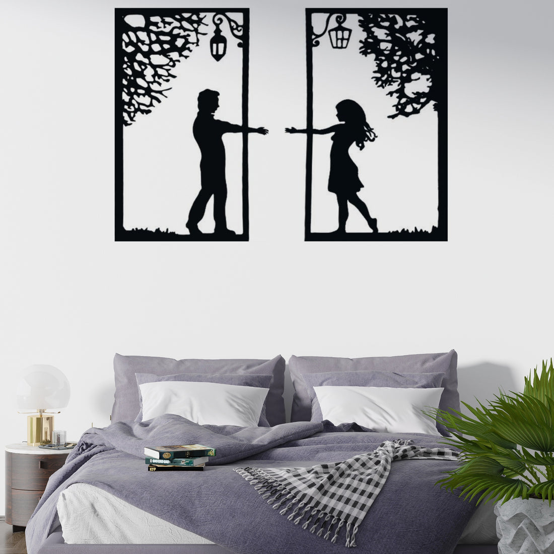 Set of 2 3D Couple Acrylic Art