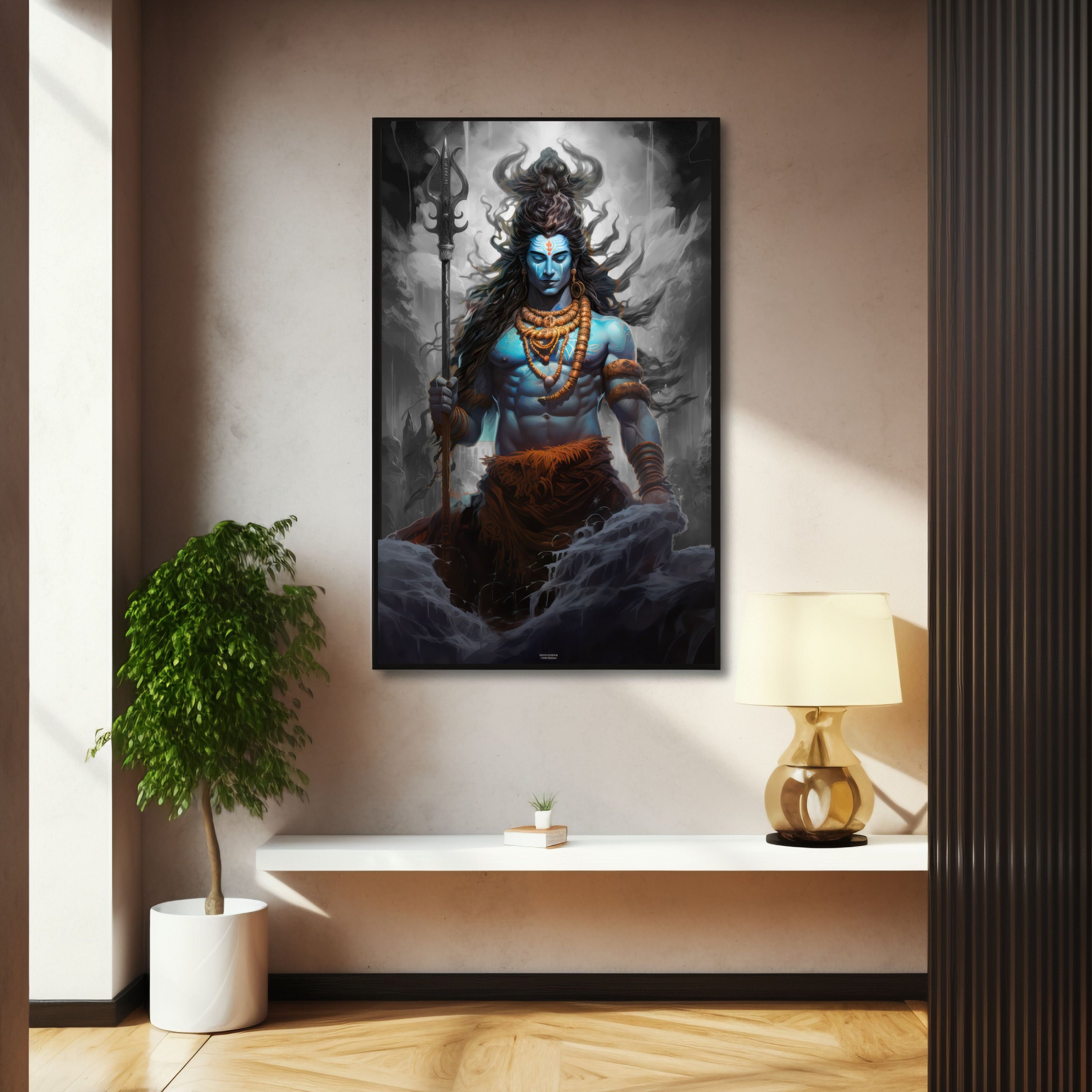Shiva with Trident Art
