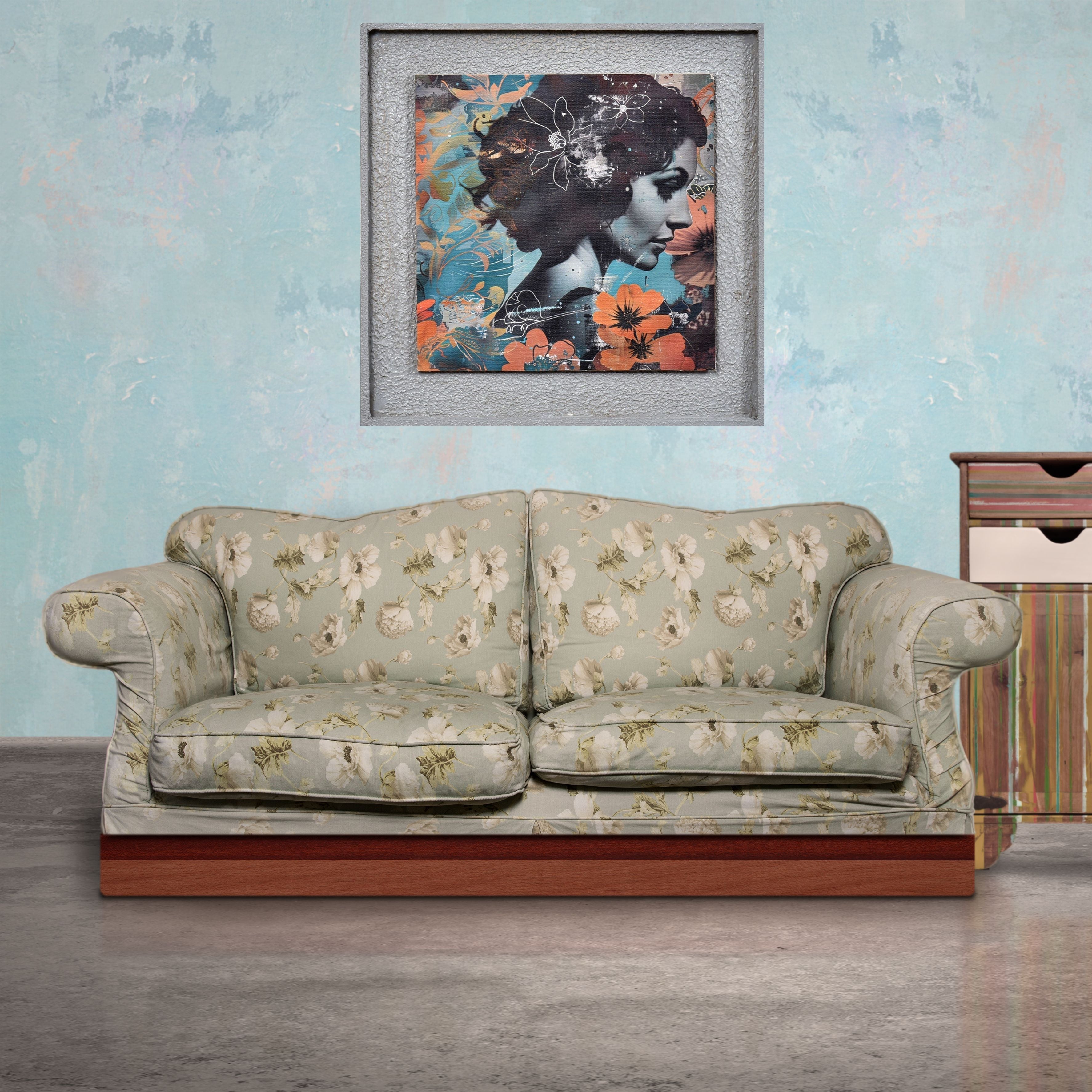 Textured 3D Modern Woman Art