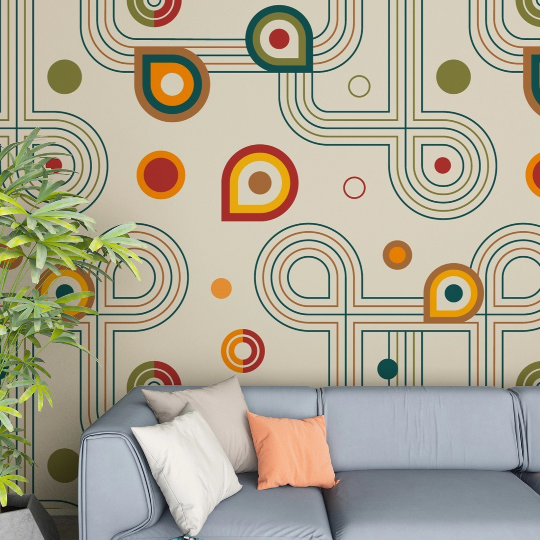 Multi-color Pattern Wallpaper